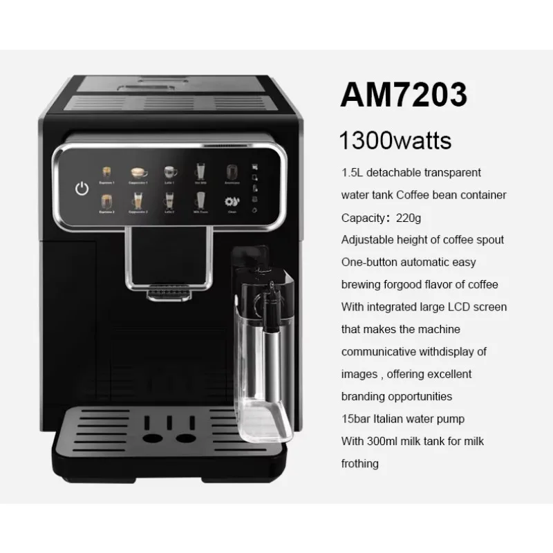 Cafetera automática inteligente Máquina de café expreso inteligente automática de acero inoxidable