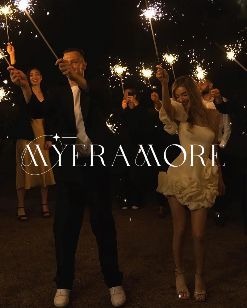 패션 3D 플라워 프롬 드레스 원숄더 새틴 클럽 파티 드레스 타이트 숏 홈커밍 가운 맞춤 제작 이브닝 드레스