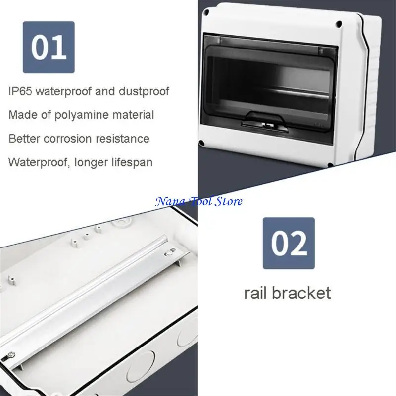 31GJ 3/5/8/12/18ways Plastik Sirkuit Distribution Box Clear LID Power Distribution Protections Box IP65 Waterproof Waterproof