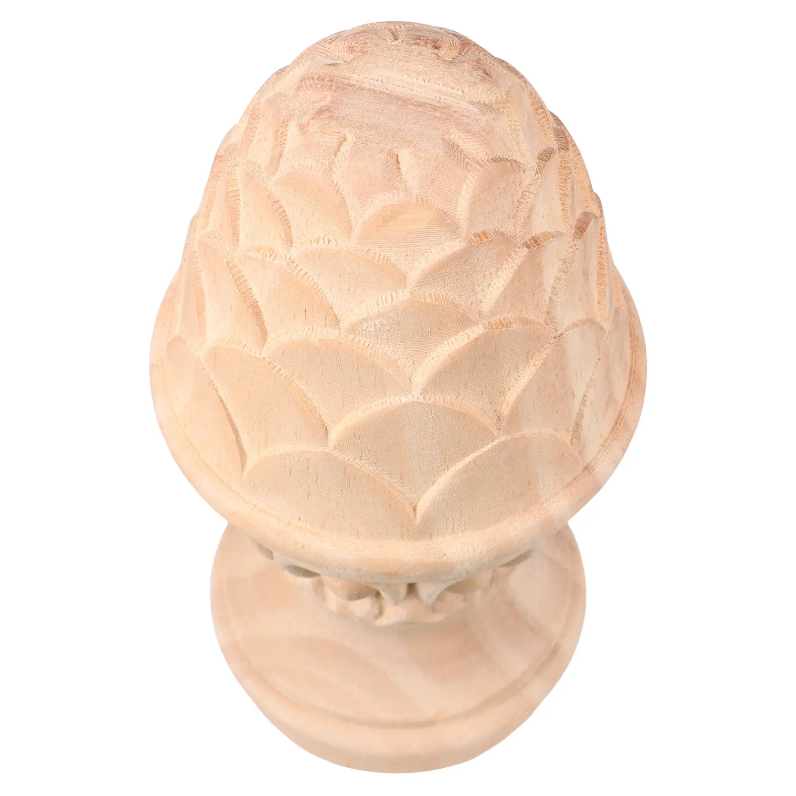 Carved Wooden Stair Finials European Style Stair Post Caps Decorative Wood Craft Indoor Home Staircase Wooden Stairs Finials