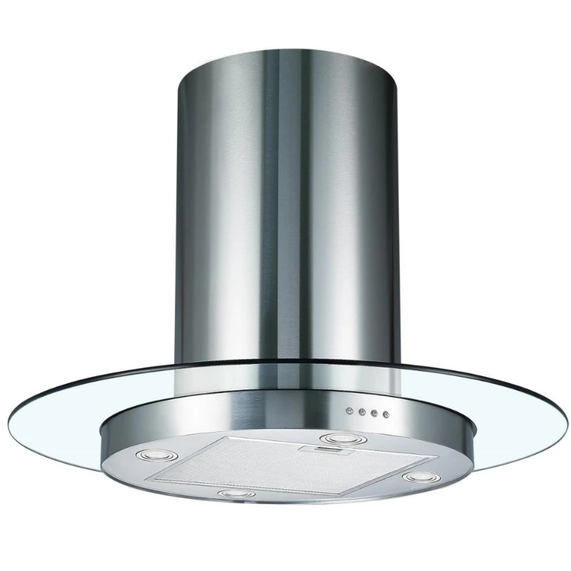 

Camber Glass Island Kitchen Chimney Range Hood