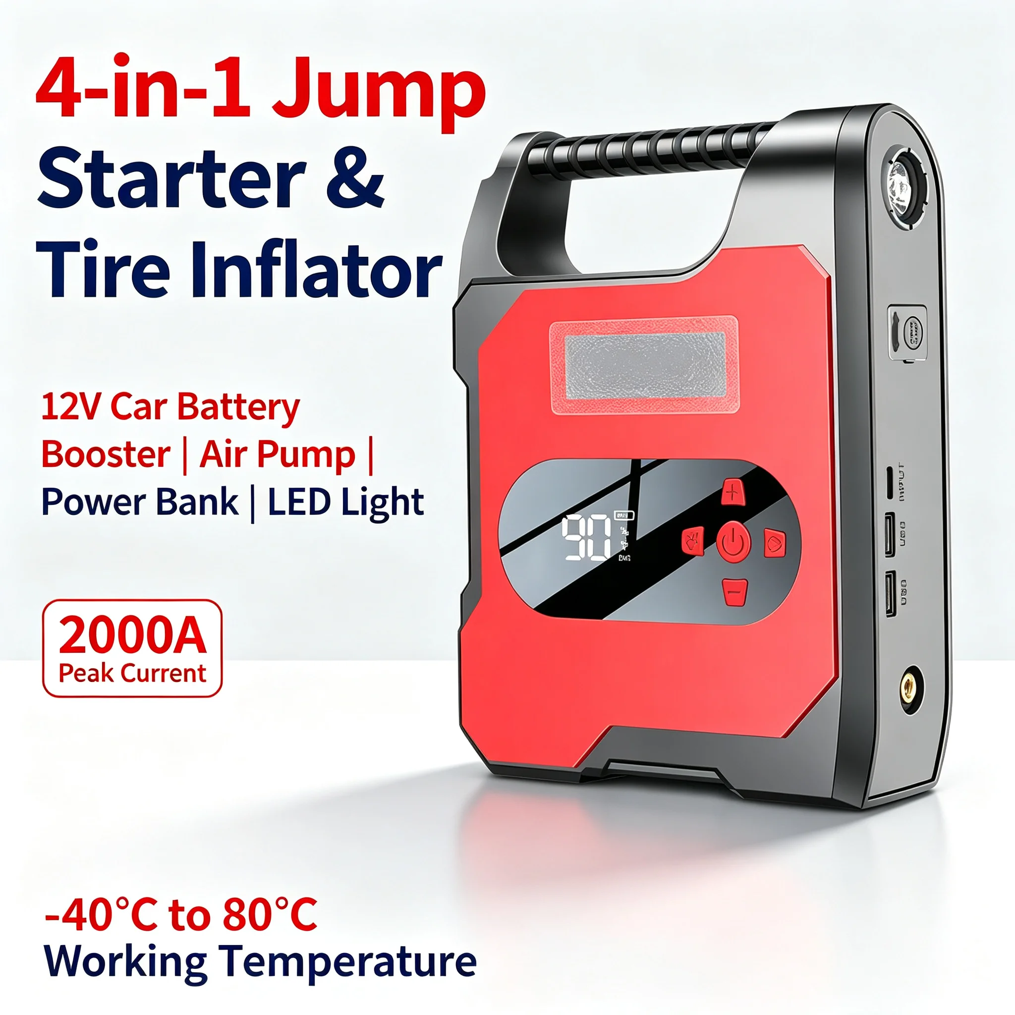 Пусковое устройство для автомо – обзор и цена Jump Starter With Air Compressor