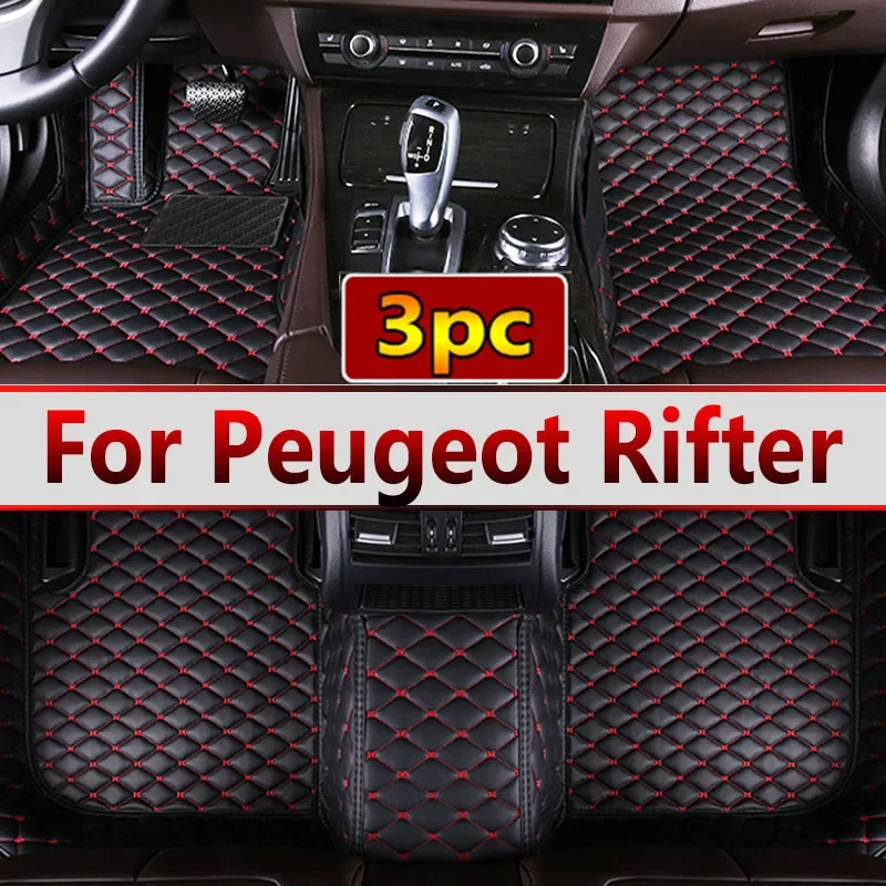 Car Floor Mats For Peugeot Rifter K9 2019 2020 2021 2022 5seat Passenger Versions Waterproof Car Carpet Foot Mat Car Accessories