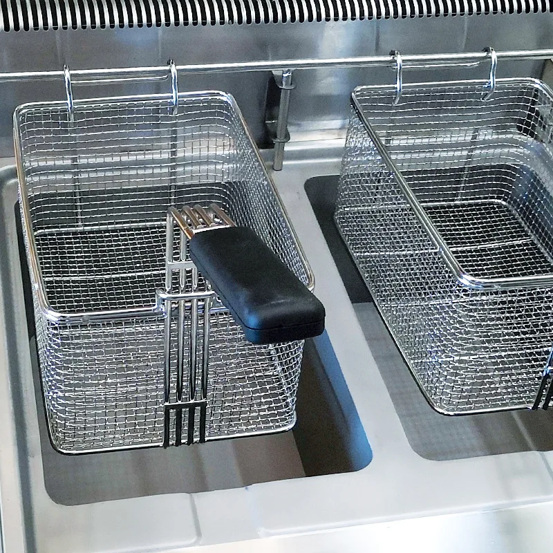 Desktop gas fryer JUS-TRC-2F commercial large double-cylinder gas fryer natural gas combination furnace