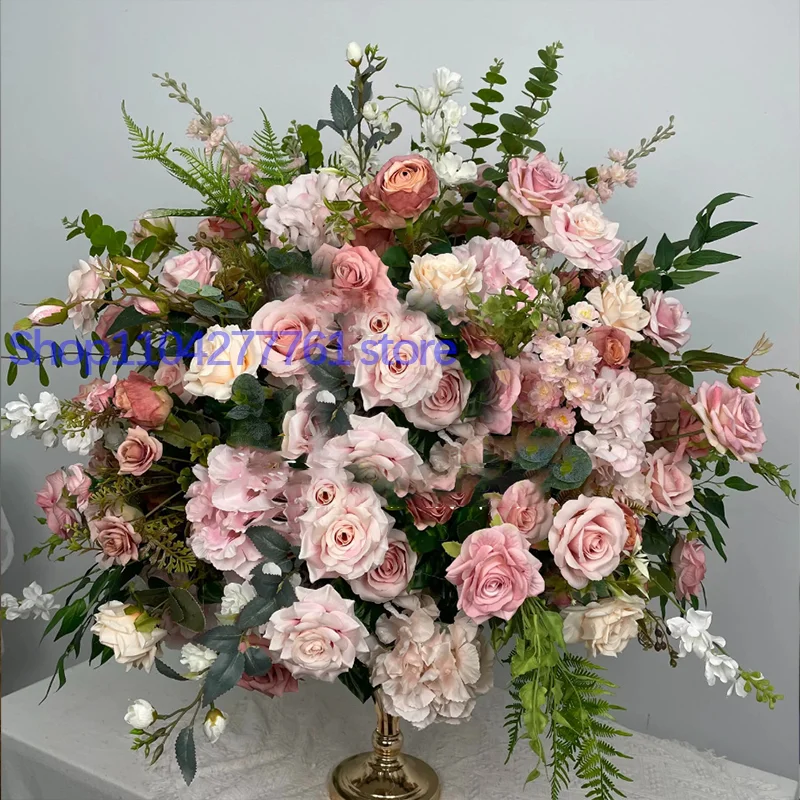 Künstliches Schilfrohr 70/60/50/40cm, Großer Rosenblütenball, Tischdekoration, Event- und Hochzeitsdekoration, Blumenarrangement für den Gang, Bouquet – Detail 8
