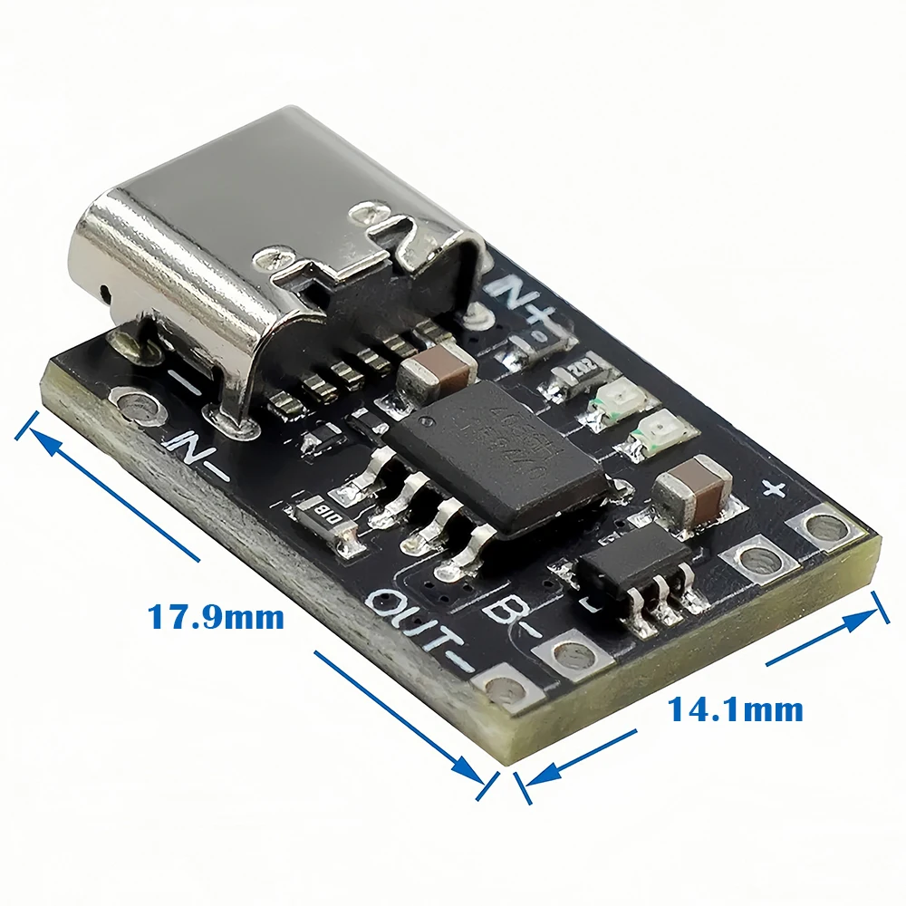 3/5PCS Ultra-Small 1A 3.7V 4.2V Lithium Battery Charging and Discharging Board with Protection Board Charger Module Type-C USB