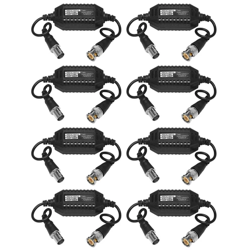 Aislador de bucle de tierra de vídeo Coaxial, Balun BNC macho a hembra para cámara CCTV, 8 Uds.