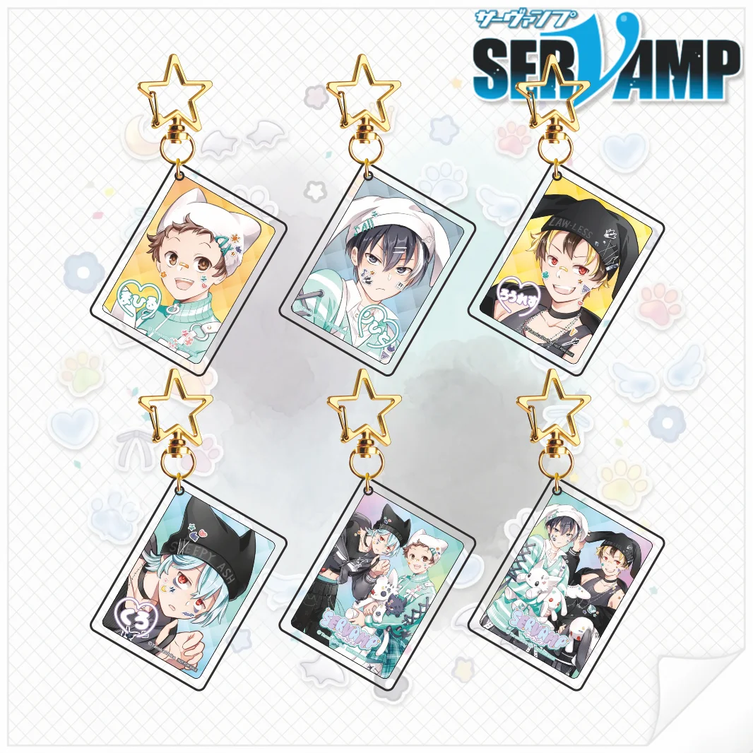 Servamp Series 2026 New Arrival Acrylic Keychain Mahiru Kuro Lawless Cute Pet‑themed Character Pendant Collectible Gift