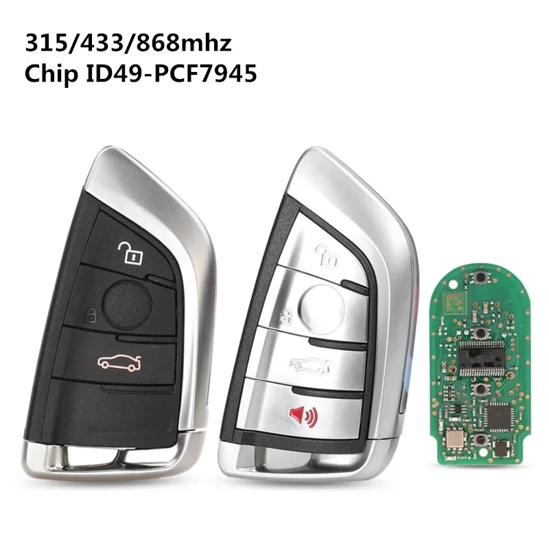 

3/4 button 315 /433 /868MHz id49 pcf7945 remote smart key keyless entry fob for BMW F FEM Cas4 5 7 series X5 X6 2014