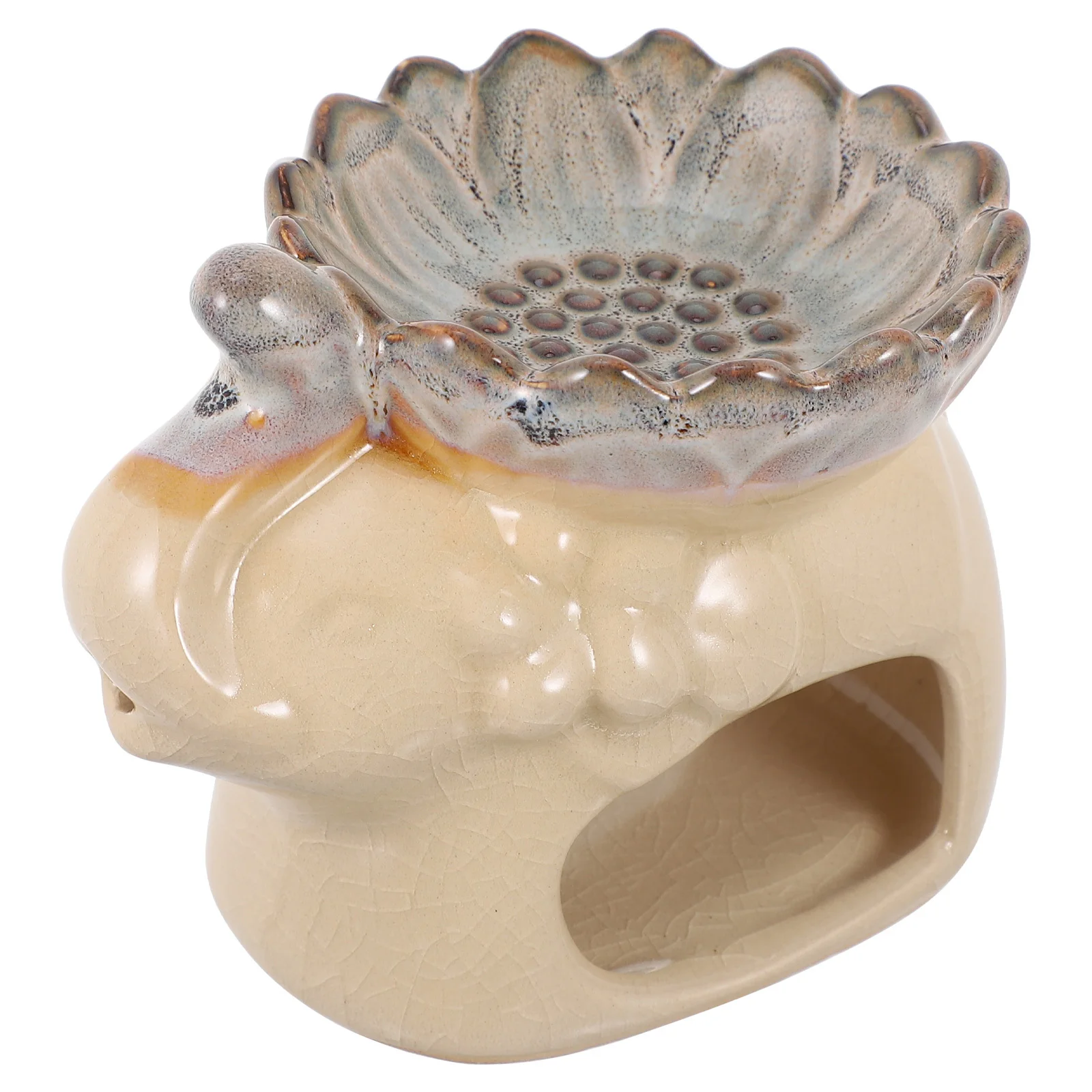 

Lotus- Censer Ceramic Aroma Burner Adornment Oil Diffuser Work Desk Office Decor Essential for Home Diffusers