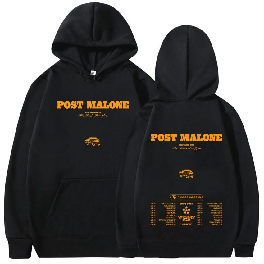 

P-Posts M-Malones The F 1 Trillion Tour 2024 Hoodie Men Women Retro Harajuku Oversized Sweatshirt Casual Fashion Pullover Hooded