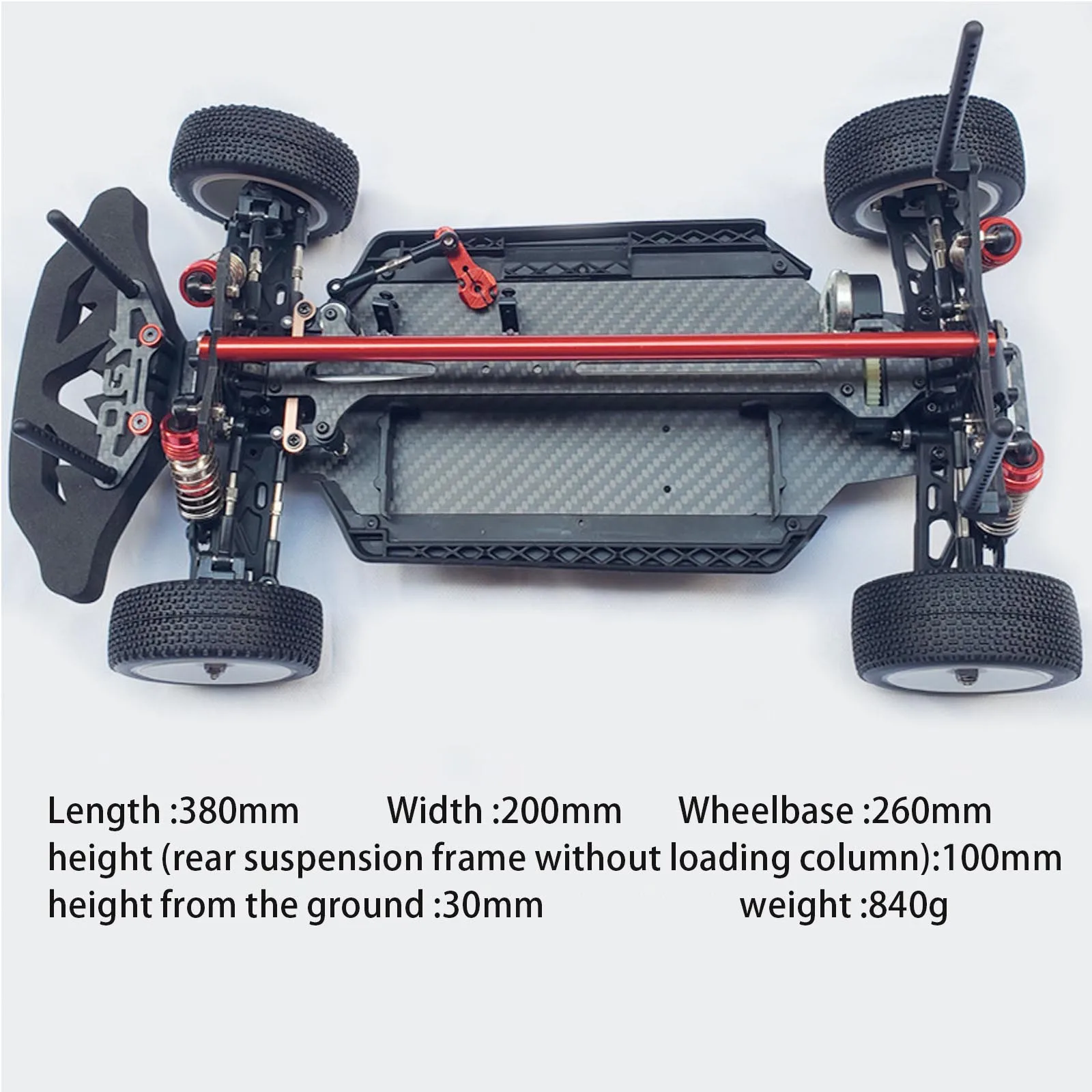 Verbeterde Metalen Koolstofvezel Chassis Frame Kit voor 1/10 Racing Off-Road RC Auto Duurzaam en Stevig Speelgoed accessoires