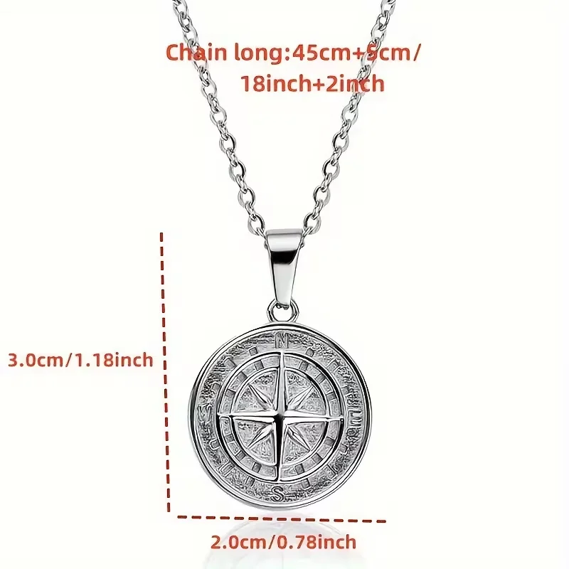 To My Husband Compass Pendant Gift, Husband Necklace From Wife, Birthday gifts, Anniversary gifts, Christmas gifts view 2