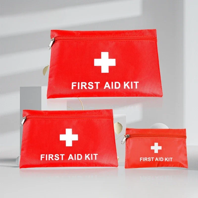 1set Red Emergency Medication Storage Bags for Outdoor Protection Home Use Car Travel Set Storage Bag