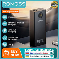 ROMOSS PEA27S PRO Powerful Power Bank 65W PD30W Fast Charging 27000mAh External Battery For Xiaomi 14 Xiaomi  iphone 15 Laptop