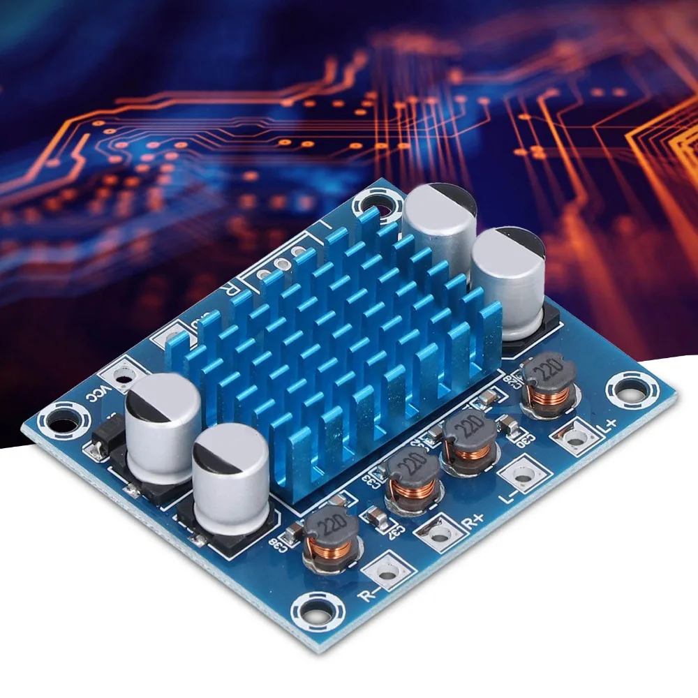2Pcs XH-A232 Audio Amplifier Board TPA3110 Chip Stereo Design Amplifier Board DC8-26V Audio Amplifier Component Board Computers