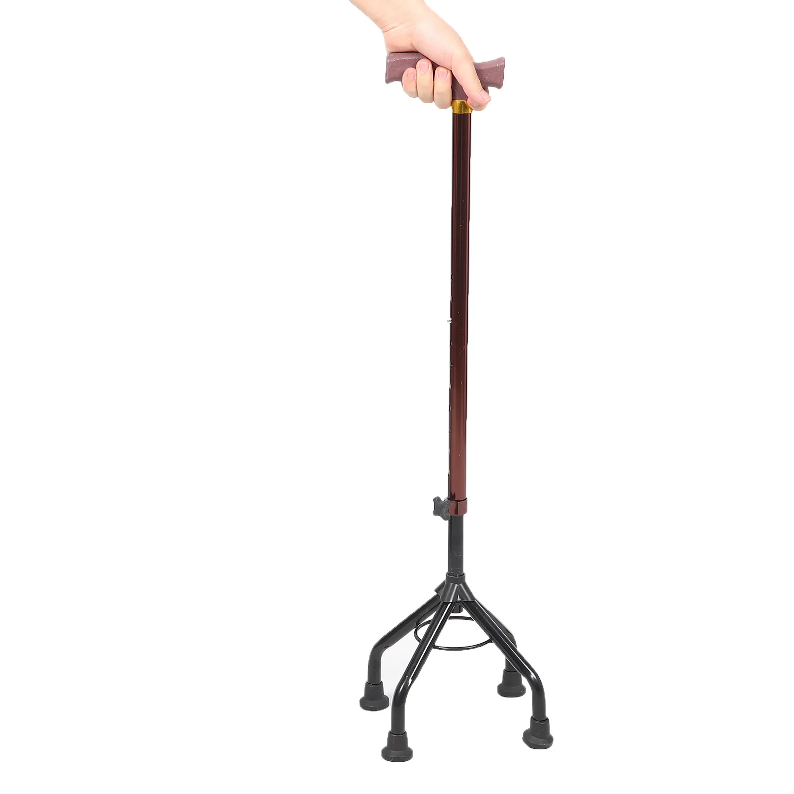 

Регулируемая треккинговая палка-трость на четырех ножках для пожилых людей, нескользящая, для походов и кемпинга