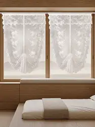 1PC Korean Small Flower Lace Lift Curtain French Romantic No Pole Lace Partition Door Curtain for Kitchen Drift Window Bedroom