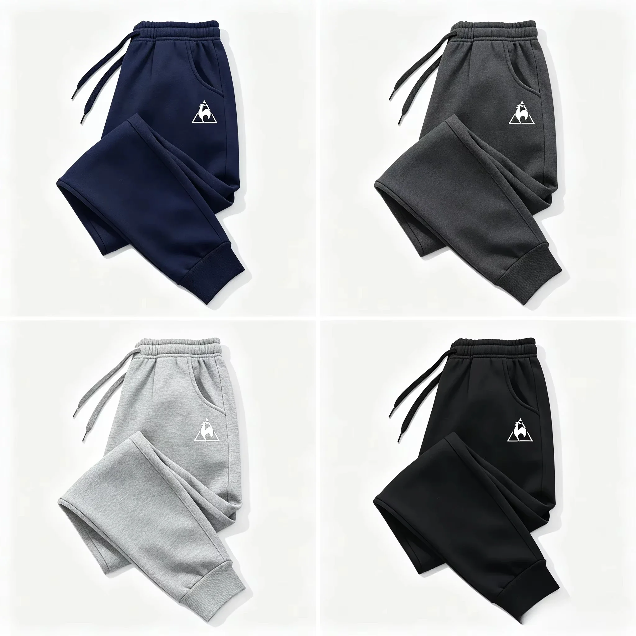 Spring and Autumn Fleece Men's Pants Casual Pants Men's Sports Jogging Pants Sweatpants Men's Harajuku Street S-3XL Pants