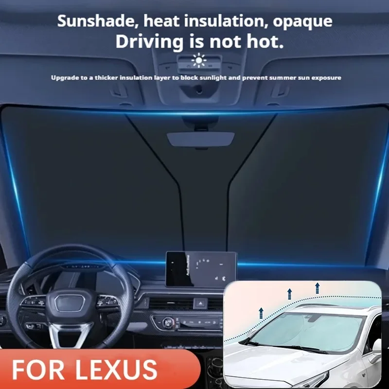 For Lexus ES350 RX350 RX450 GX460 GX400 Car Windshield Sunshade Cover Front Window Sun Shade Visor Car Interior UV Protection
