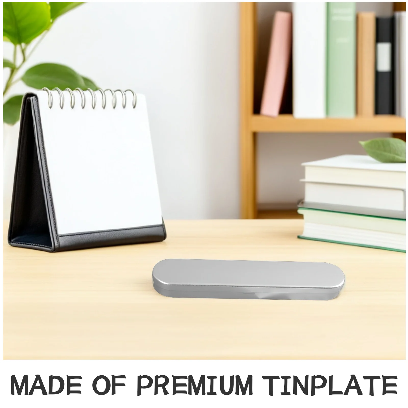 5Pcs Rectangular Metal Pen Box Sturdy Tinplate Container Multi Functional Storage Carry Organized Design for Daily Use