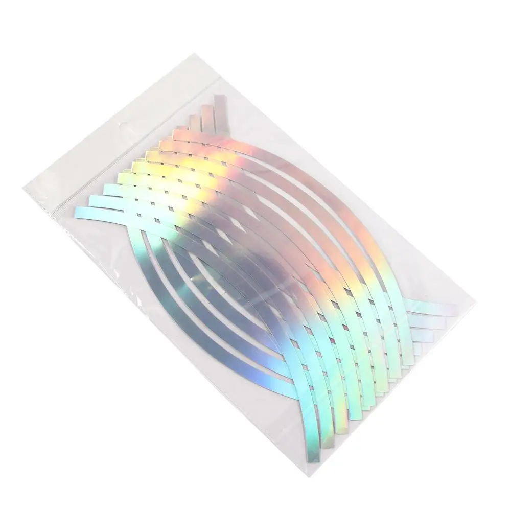 10/12/14/18 inches PVC Car Reflective Sticker Wheel Sticker Wheel Rim Tape Reflective Rim Stripe Motorcycle Reflective Stripes