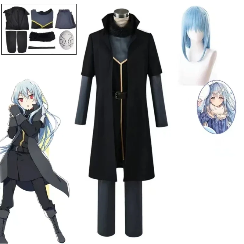 

Anime Rimuru Tempest Cosplay Costumes That Time I Got Reincarnated As A Slime Halloween Costume Women Man Uniform Wig Mask Set