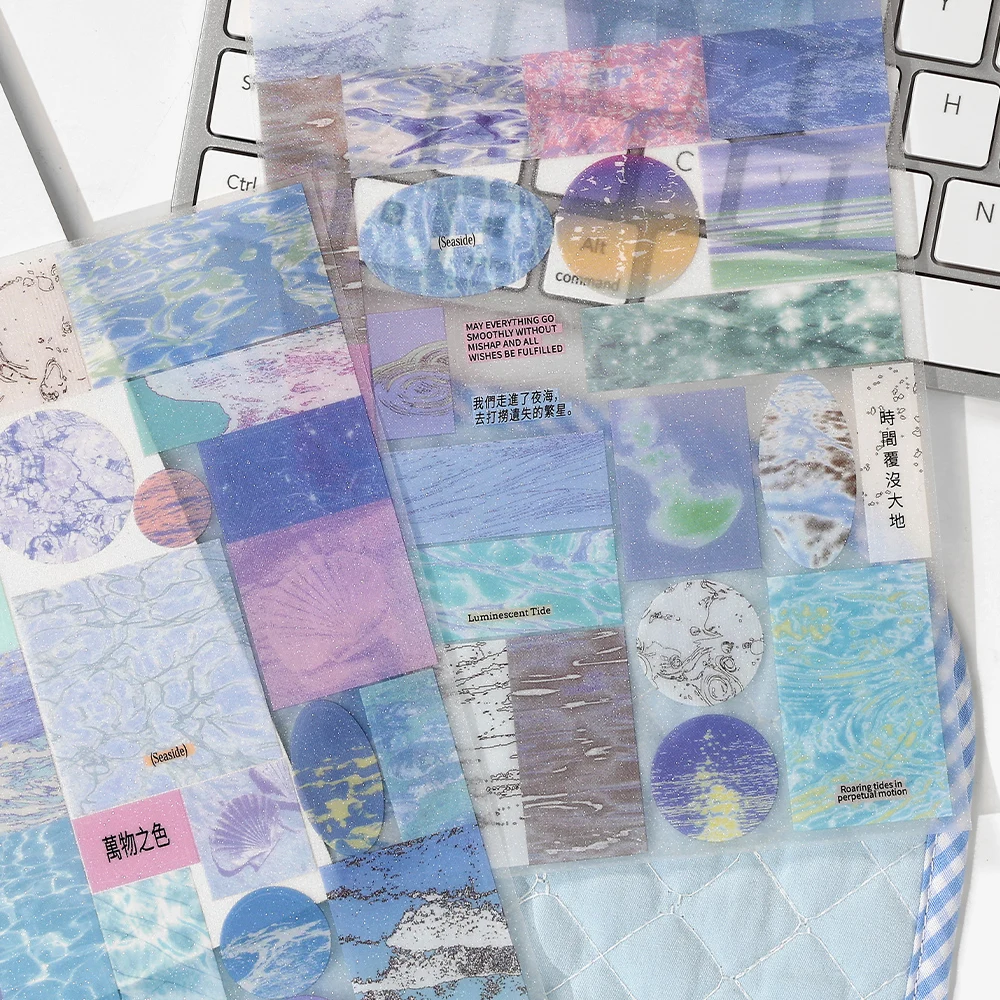 4 نمط 2 قطعة التوضيح الرجعية تألق الرمال الحرفية الحيوانات الأليفة يموت قطع ملصق DIY بها بنفسك المواد اليدوية سجل القصاصات لاصقة تزيين