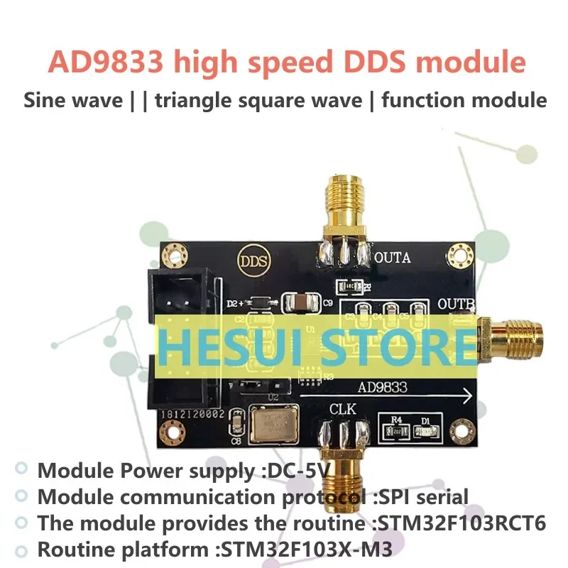 AD9833 module triangle wave sine wave signal source square wave generator DDS signal generator module new version