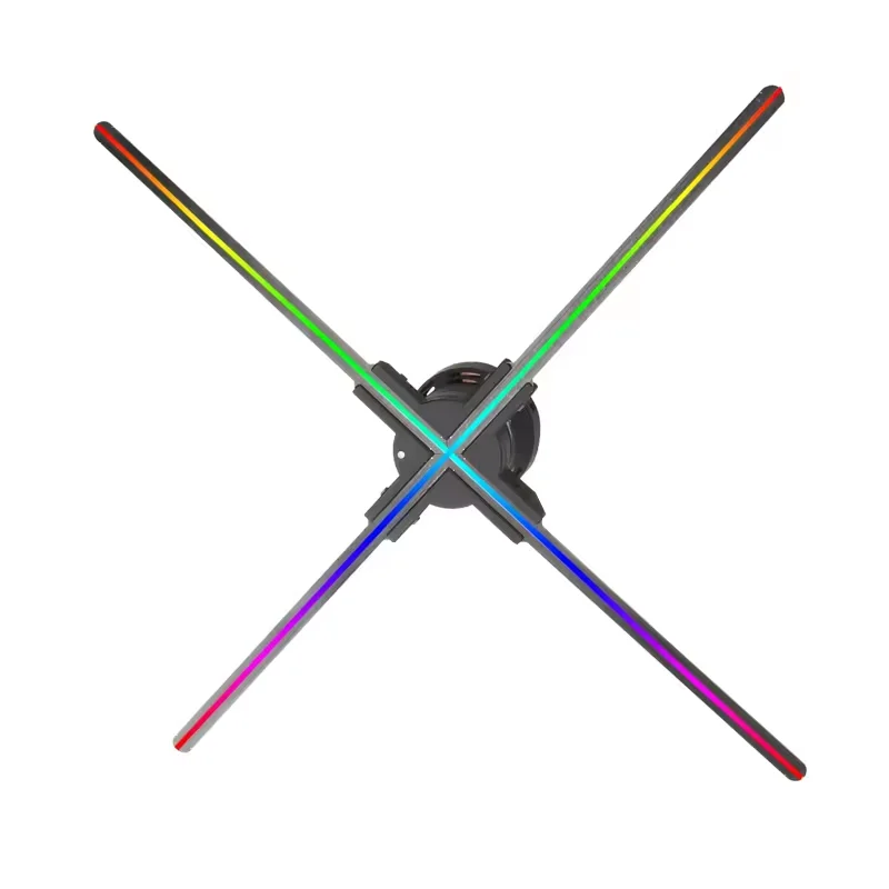 100Cm naked eye 3D holographic fan advertising projector LED WiFi logo holographic player logo making projector holographic fan