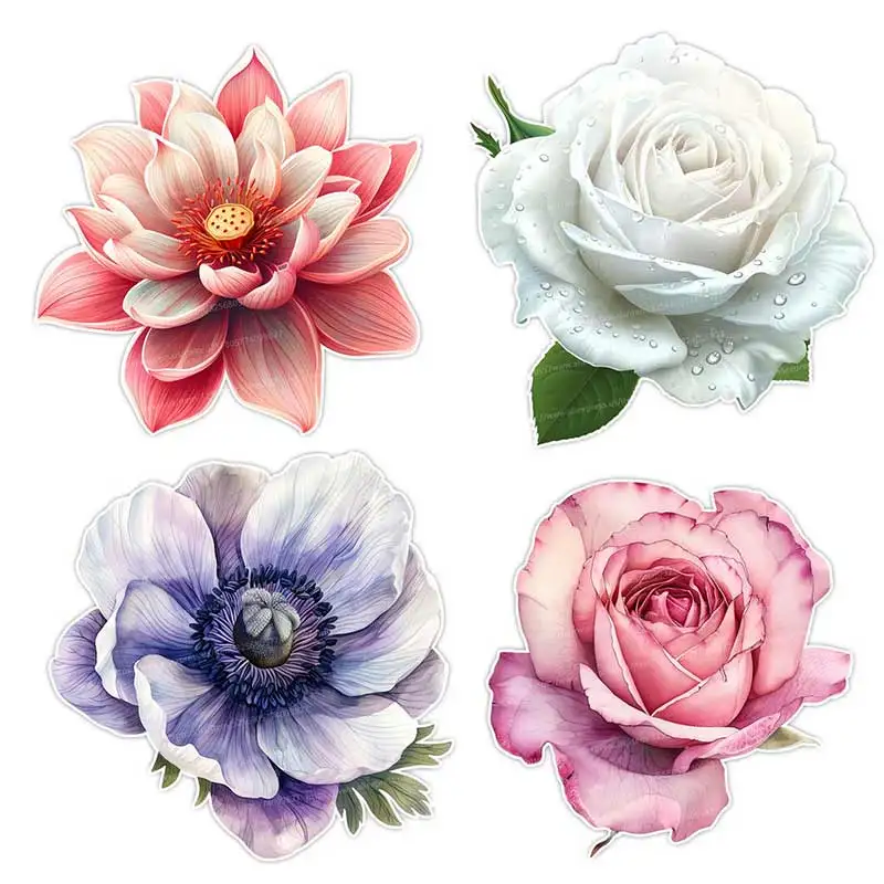 

Красивые цветы автомобильная наклейка виниловая наклейка водостойкая заднее окно мотоцикл кемпер бампер грузовик украшение для ноутбука SH865