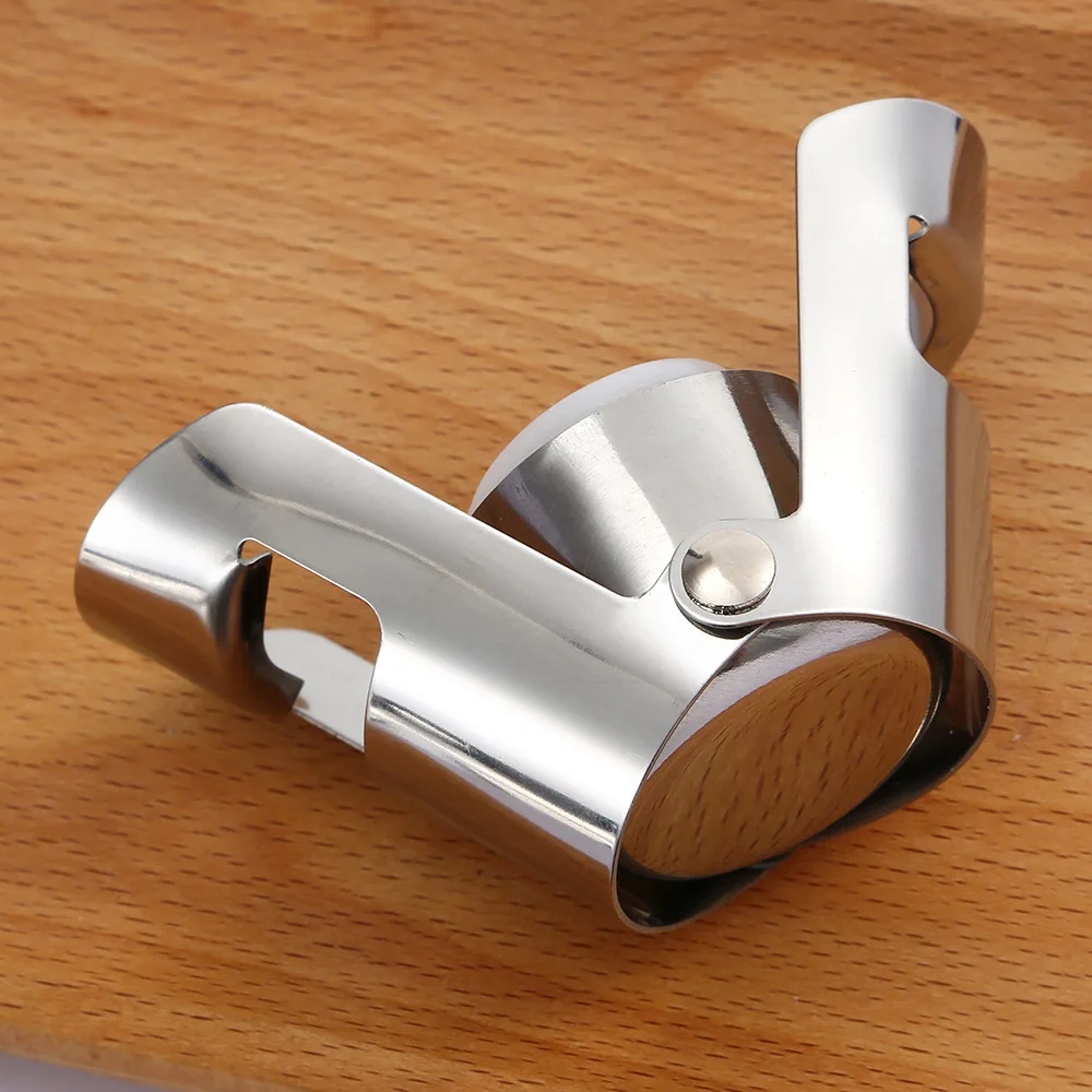 سدادة زجاجة الشمبانيا مكنسة من الفولاذ المقاوم للصدأ مختومة تألق الشمبانيا النبيذ زجاجة بيرة الفلين التوصيل أداة البار #5