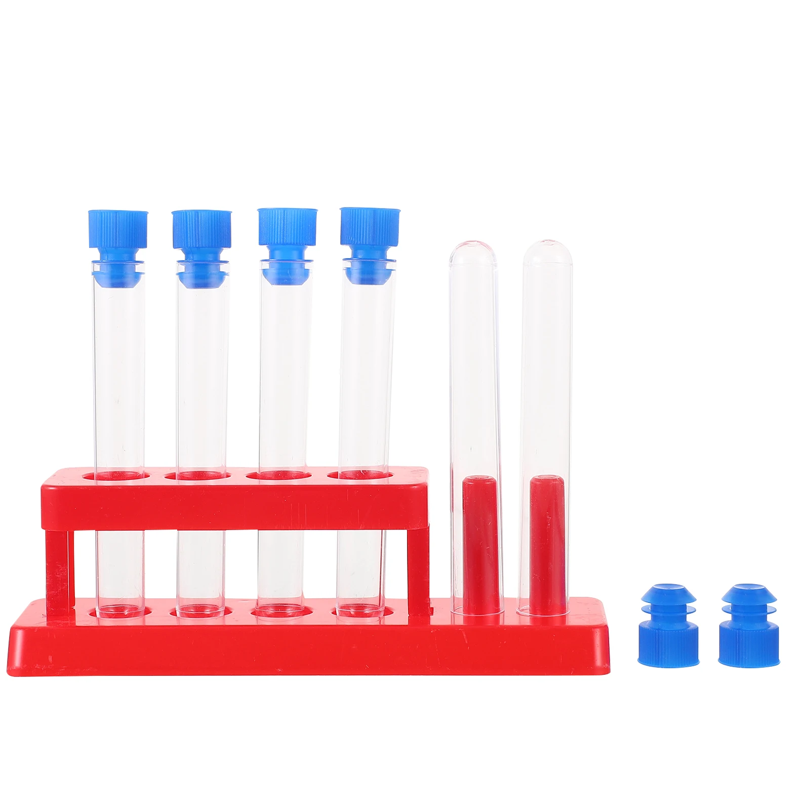Plastic Test Tube Science Kids Supplies Tubes Small Lab for Children Experiment with Caps Scientific