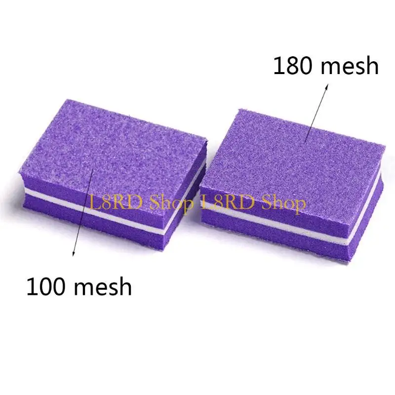 

L8RD 50pcs Double-sided Mini File Blocks Colorful Nails Polish Sanding Buffer Strips Polishing