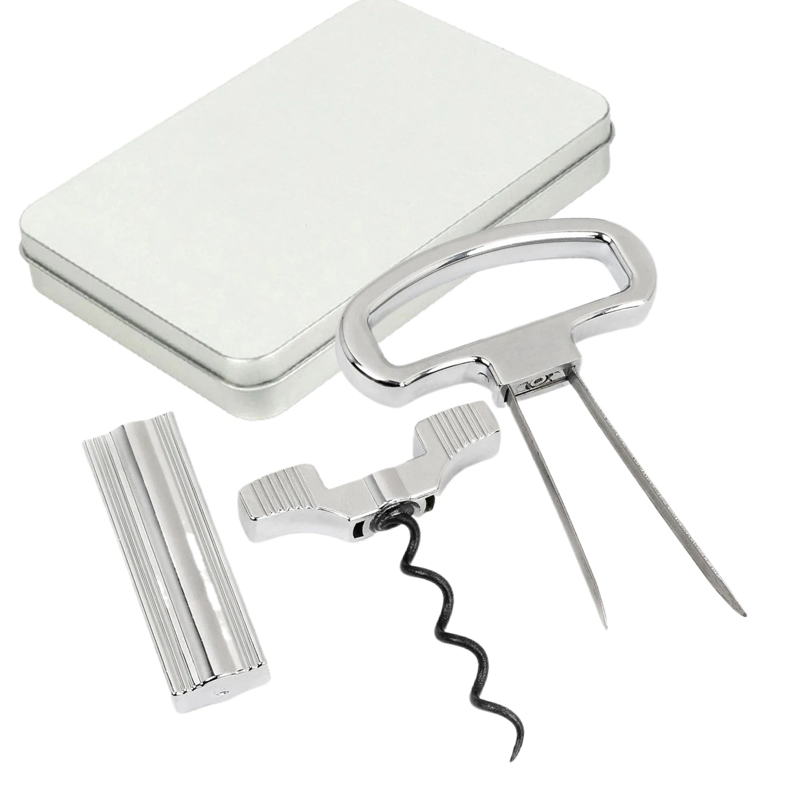 Abridor de botellas de vino de 2 puntas, sacacorchos de cerveza, extractor de botellas de vino con corcho, abridor de botellas portátil con sacacorchos para el hogar