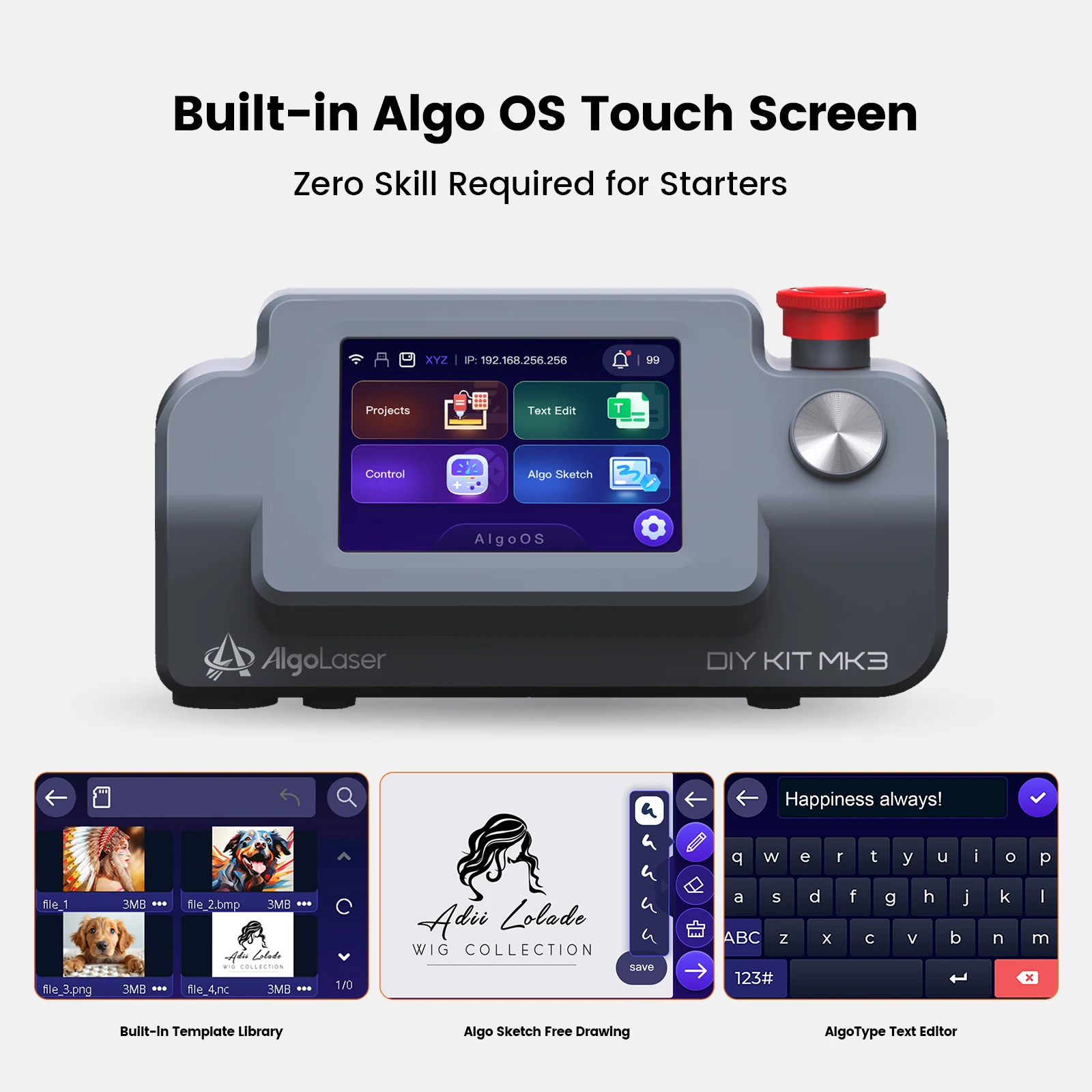 AlgoLaser DIY KIT MK3 8W/15W/20W Laser Engraver Cutter – DIY Kit with 3.5