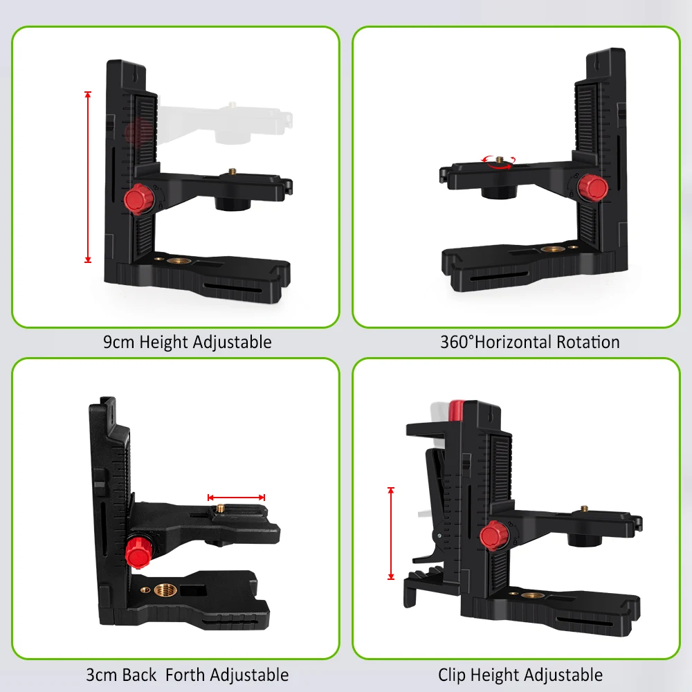 CLUBIONA Strong Magnet Adjustable Laser Level Bracket Dewalt Wall Mounted Holder Support Hanger for construction Universal Use