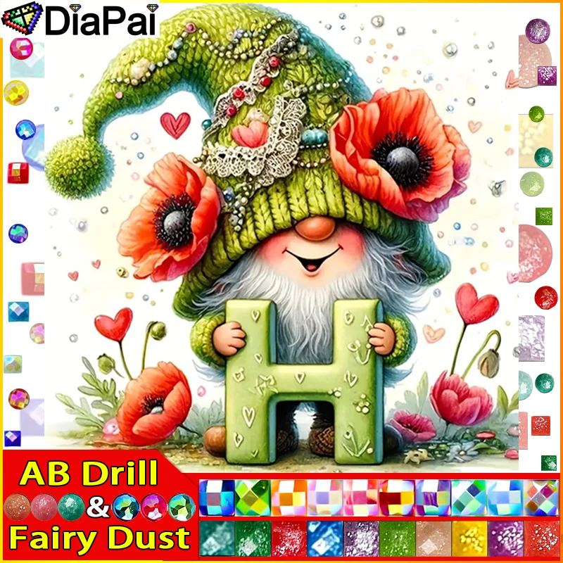 DIAPAI Fairy Dust AB Diamond Painting Full Square/Round Diamond 