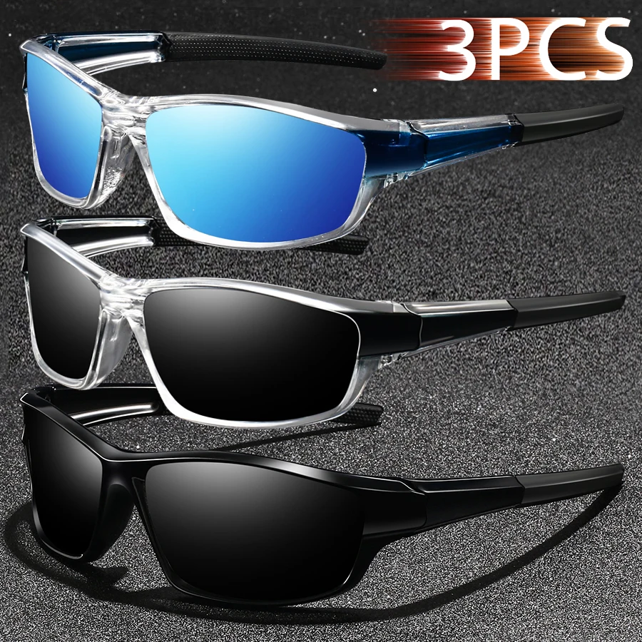 3 Stück modische Sonnenbrillen für Herren und Damen zum Laufen, Bergsteigen, Angeln, Fahrrad, MTB, Outdoor-Sport, Schutzbrille