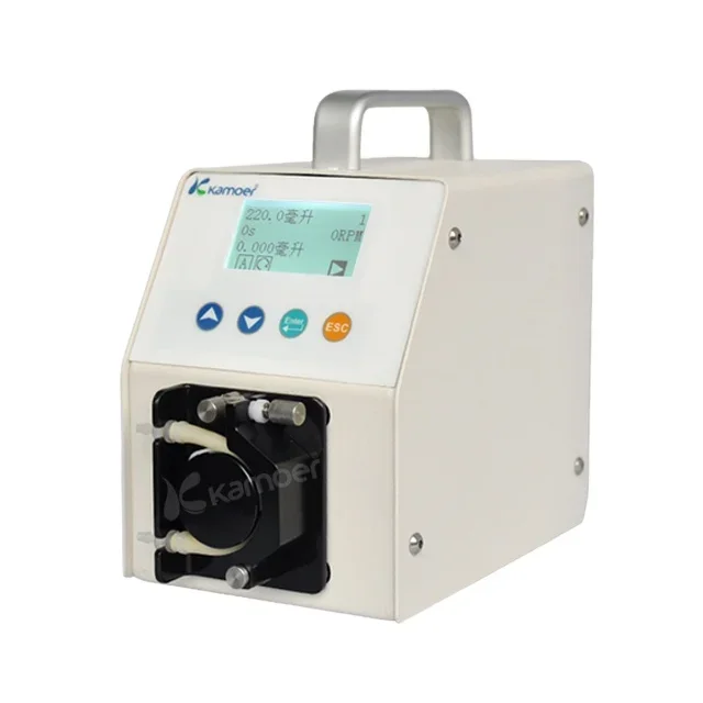 Kamoer LLS Plus 100 to 220 volt automatic liquid laboratory peristaltic acid dosing media pump dispenser