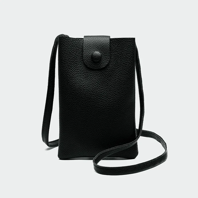 PU Leather Summer Shoulder Bag New Large Capacity Purse Mobile Phone Messenger Bag Solid Color Mini Women Handbags