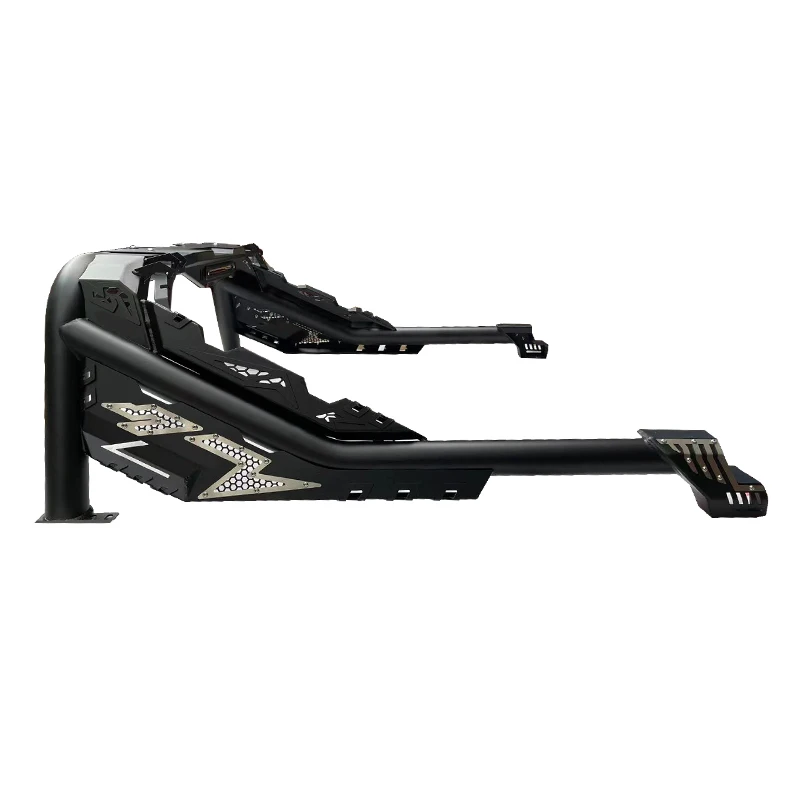 

Modification New Arrival Matte Black Steel Roll Bar With Tire Rack for Hilux Vigo Revo Rocco 2012-2023 Pickup Truck
