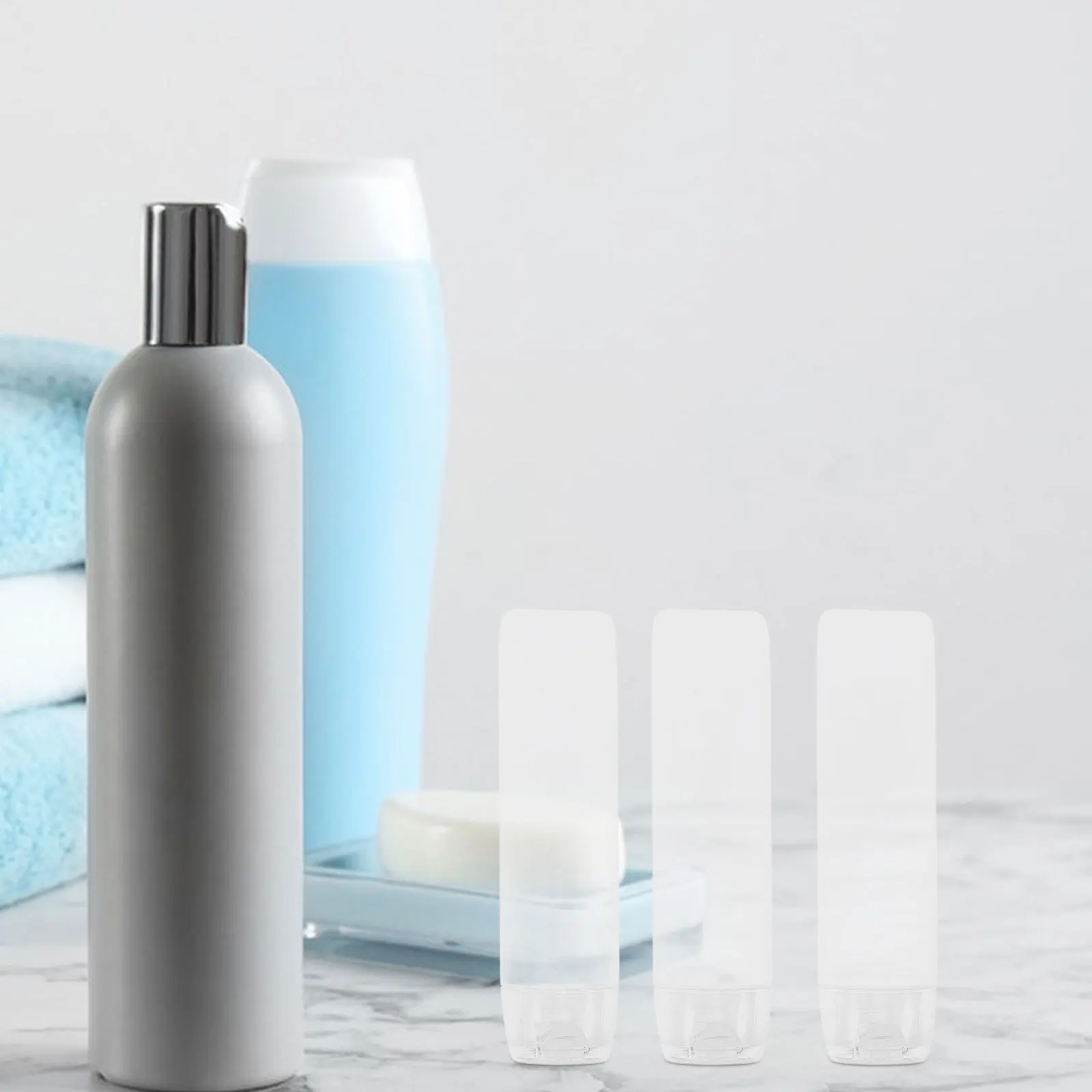 ขวดบีบใสสำหรับใส่ยาสีฟันแบบเติมได้ 10 ชิ้น ขนาด 30 มล. หลอดบีบพกพา น้ำหนักเบา ใช้ซ้ำได้ สำหรับยาสีฟันและสบู่