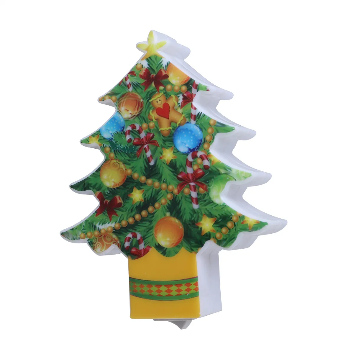 Mini Christmas Tree Led Night Lamp Glowing Plug In Light For Bedroom Nursery Decorative Bed Side Lamp Eu-image