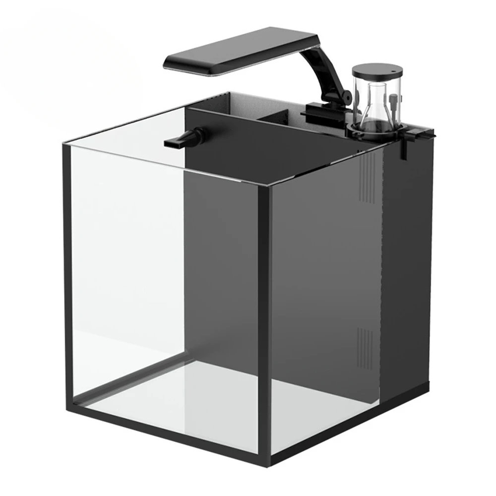 Heißes verkaufendes Seefisch becken kleines kreatives quadratisches Mini-Aquarium mit Filter-Desktop-Aquarium