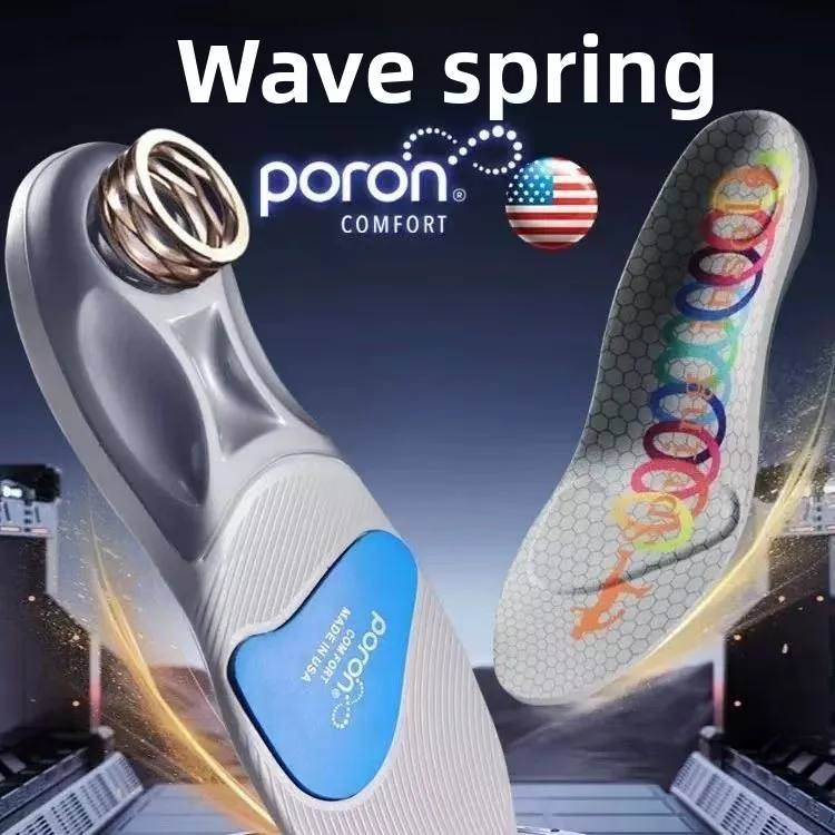 Spring Shock Absorption Sports Insoles with Arch Support, Anti-Twist, Non-Slip, Comfortable for Basketball and Badminton Insoles