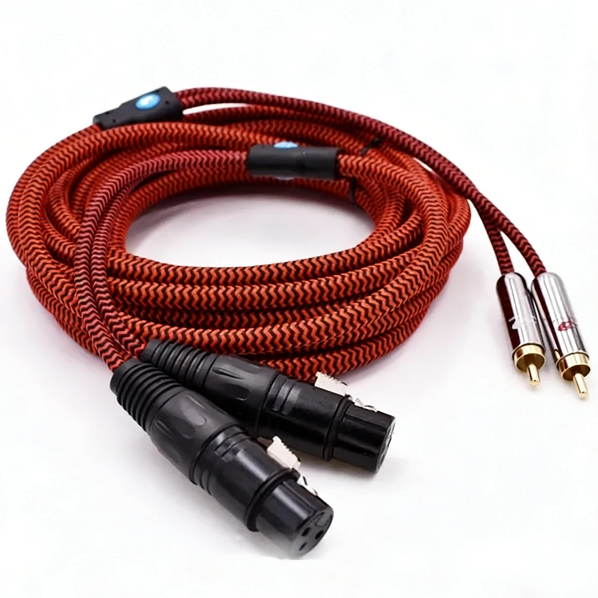 Premium Audio Cable Dual XLR Female to Dual RCA Male for AMP Sound Mixer 2RCA to 2XLR 3 Pin Shielding Cable 1M 2M 3M 5M 8M 15M