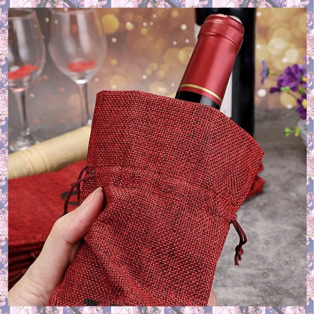 2025 تريند 1 إلى 10 أكياس النبيذ الخيش تذوق النبيذ العمياء، أكياس النبيذ أرقام طاولات الزفاف، أكياس تذوق النبيذ، الحفلات، عيد الميلاد، 10 قطع،