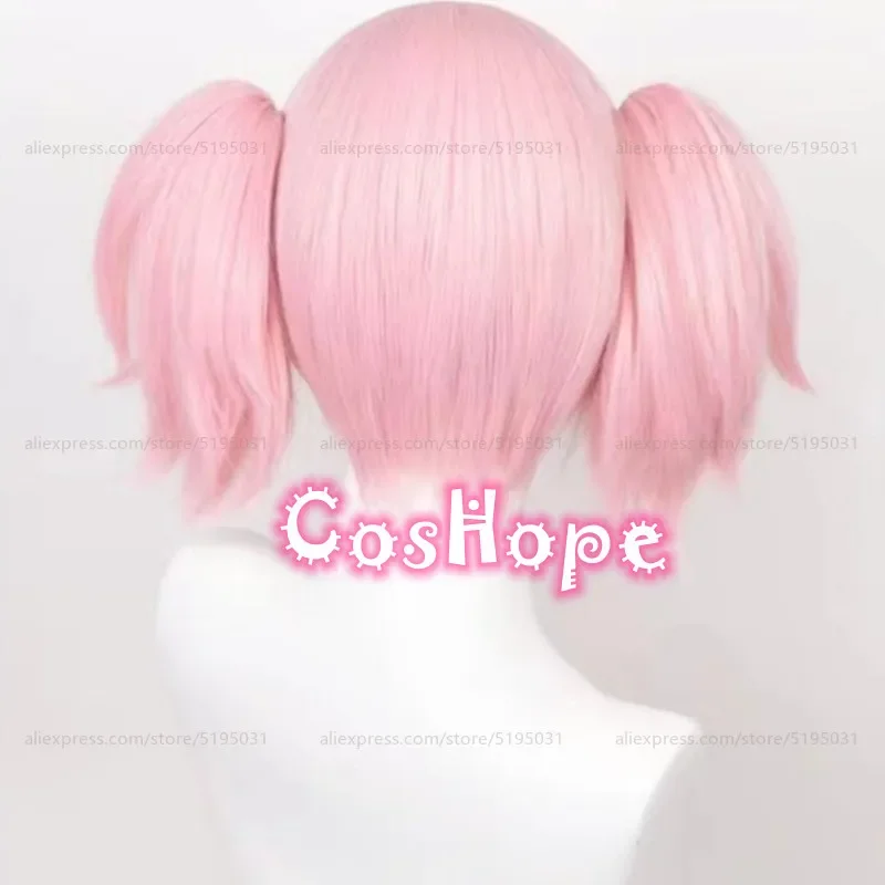 Kaname Madoka Cosplay Wig 30cm Pink Wig Cosplay Anime Cosplay Wigs Heat Resistant Synthetic Wigs