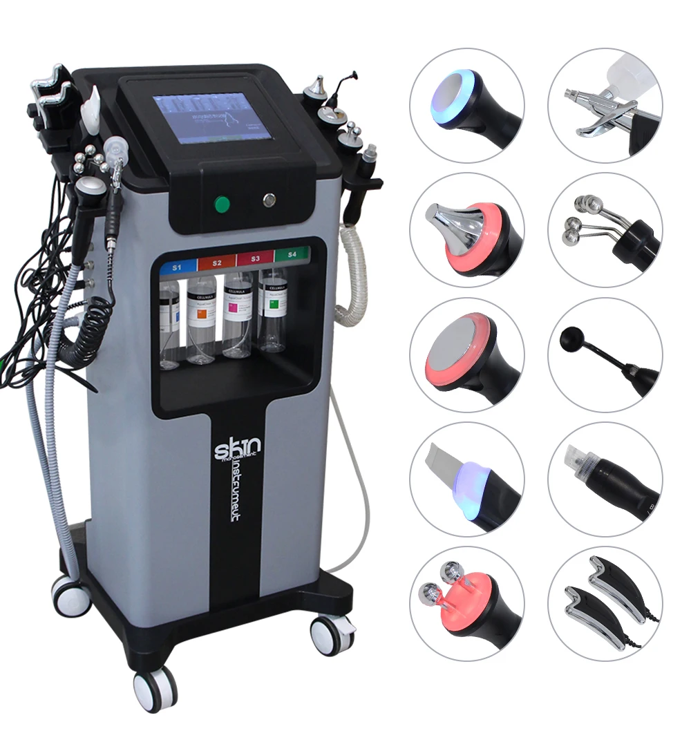 10 in 1 Hydrodermabrasion Machine Facial Cleansing Water Beauty Tighten Aqua Peeling Oxygion Hydra Skin Care Spa